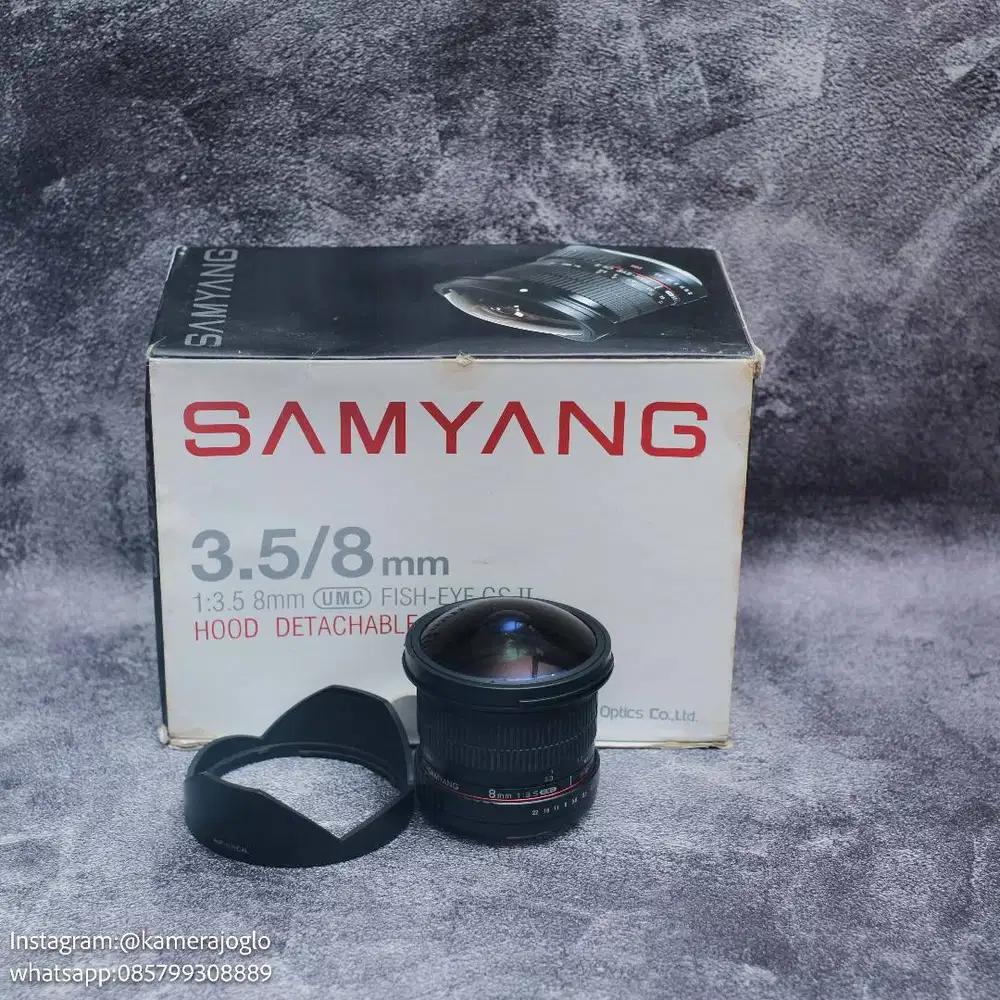 Lensa fish eye samyang 8mm for canon ring merah
