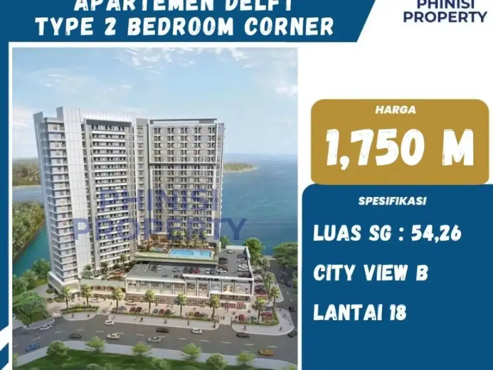 DIJUAL APARTMENT DELFT TYPE 2 BADROOM CORNER