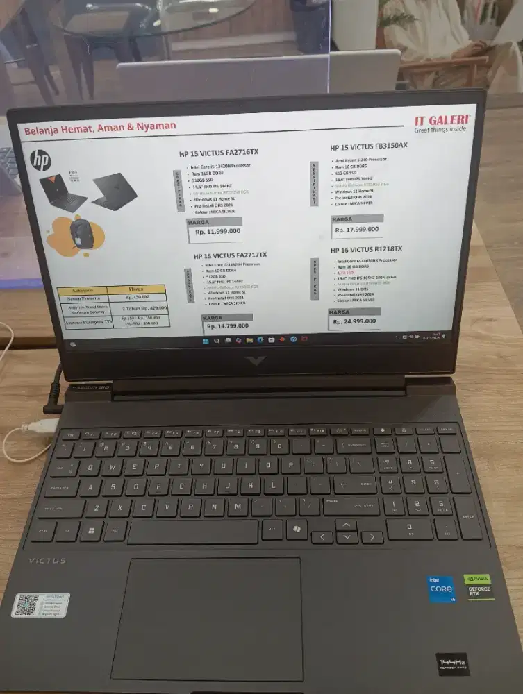 KREDIT LAPTOP HP 15 VICTUS FA2716TX