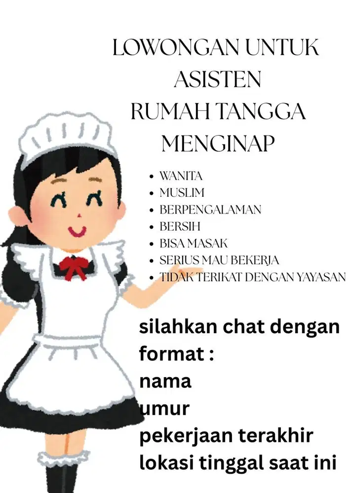 ART RUMAH TANGGA MENGINAP