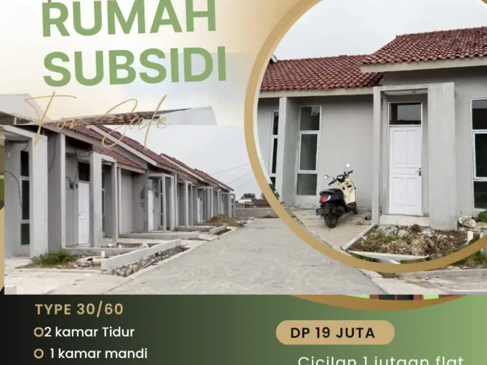 RUMAH SUBSIDI KBB RASA KOMERSIL CICILAN 1 JUTAAN