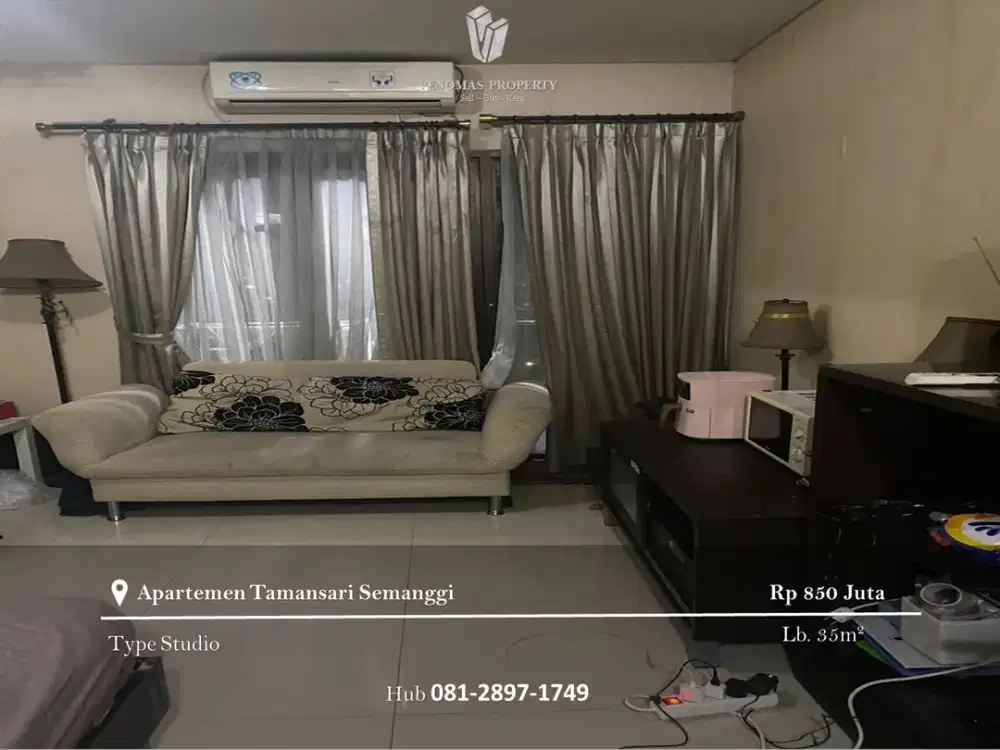 Dijual Apartement Taman Sari Semanggi Type Studio Full Furnished Lantai Tinggi