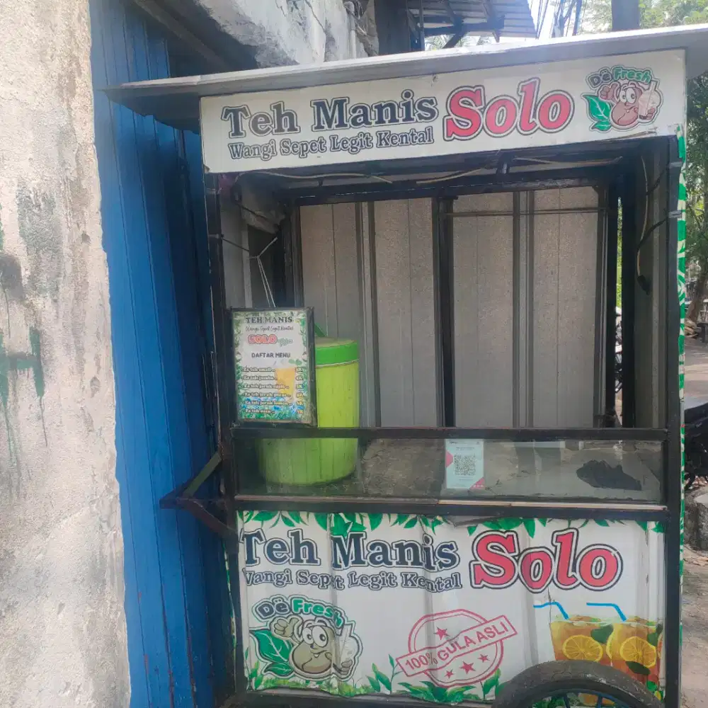 Jual gerobak teh solo de'fress lengkap