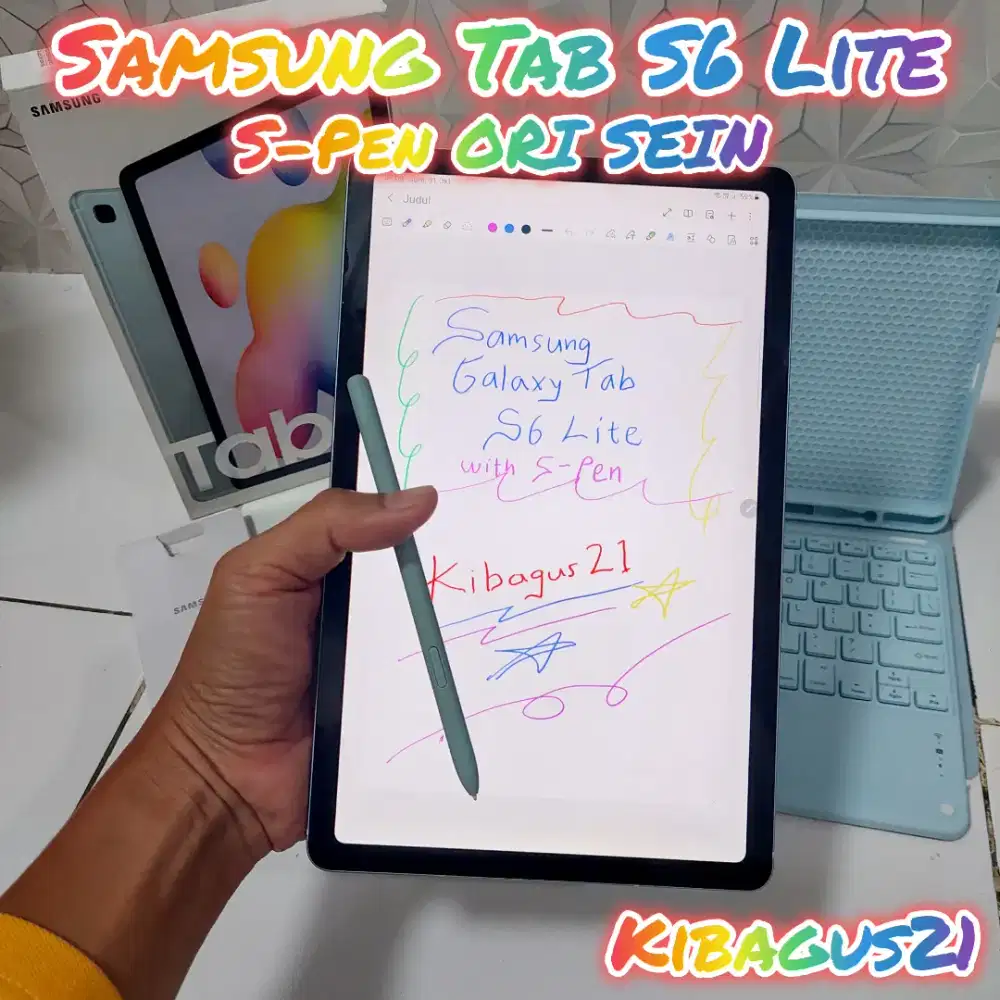 Samsung Tablet S6 Lite Simcard dan Wifi mulus fullset ORI SEIN