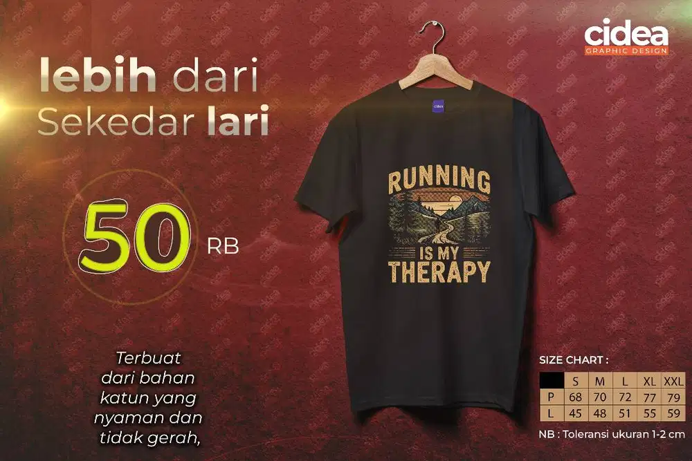 kaos katun  running is my therapy