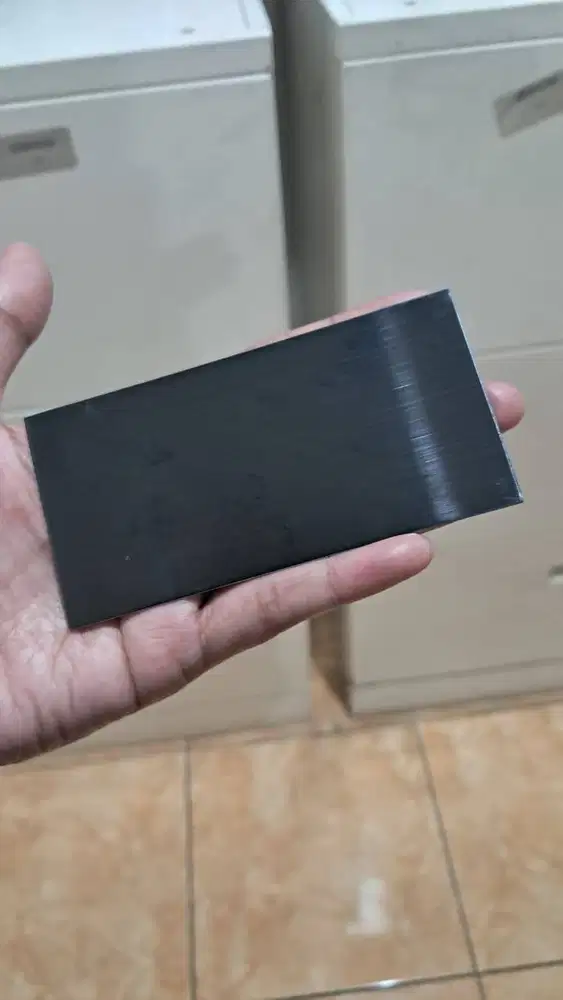 Plat Warna Potongan 5cm 5x5 cm 0,8mm 201 Plat warna Black custom / 5cm