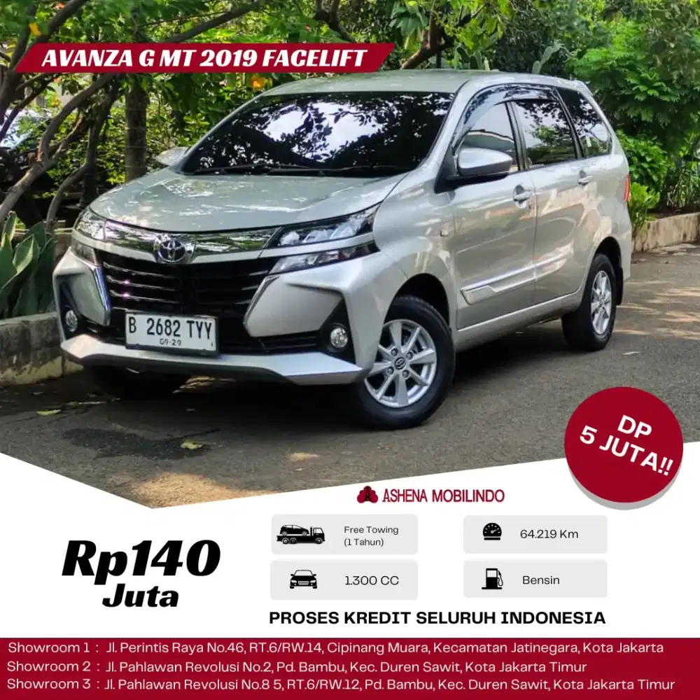 Avanza G MT 2019 Silver (Facelift) DP 5jt Kredit Terbaik SeOLX!