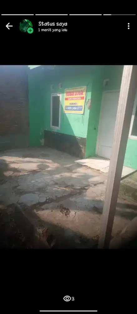 Dijual rumah apa adanya surat HM