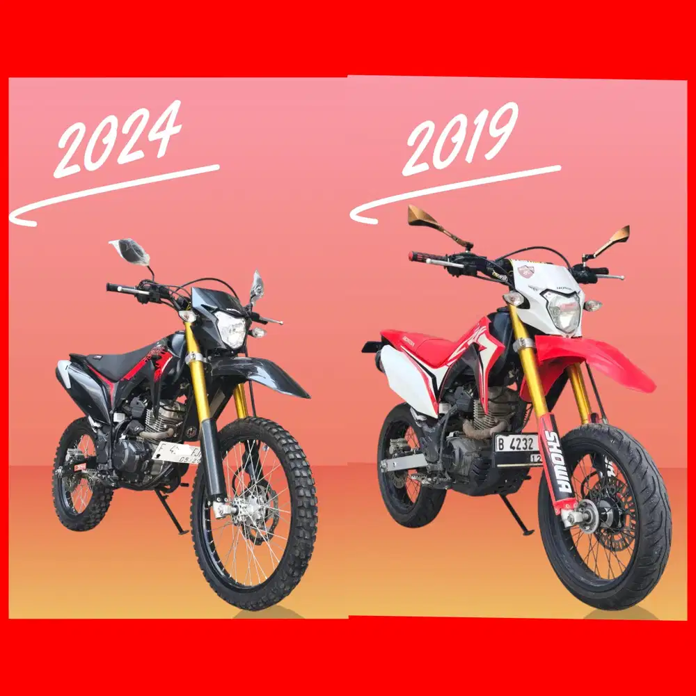 Km 2400 spt baru dp 1jt Honda CRF 150 L (Bi jelek bs kredit) supermoto
