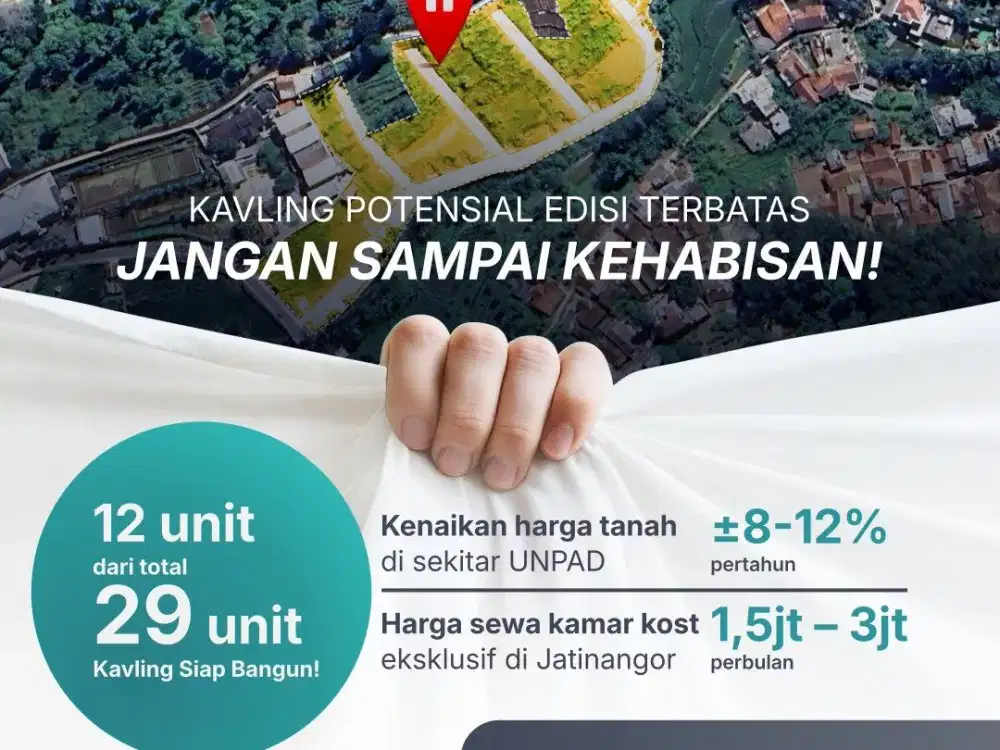 Tanah Dijual Jatinangor – 4 Menit ke Kampus, Legalitas Lengkap