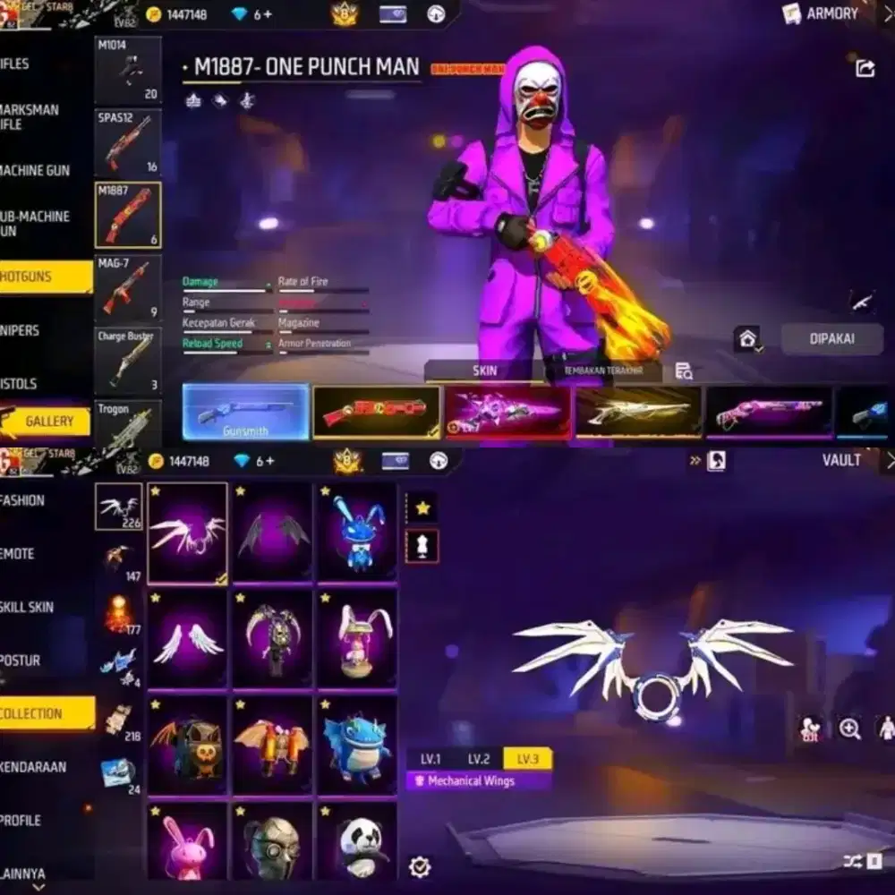 Jual akun sultan ful skin harga Murah