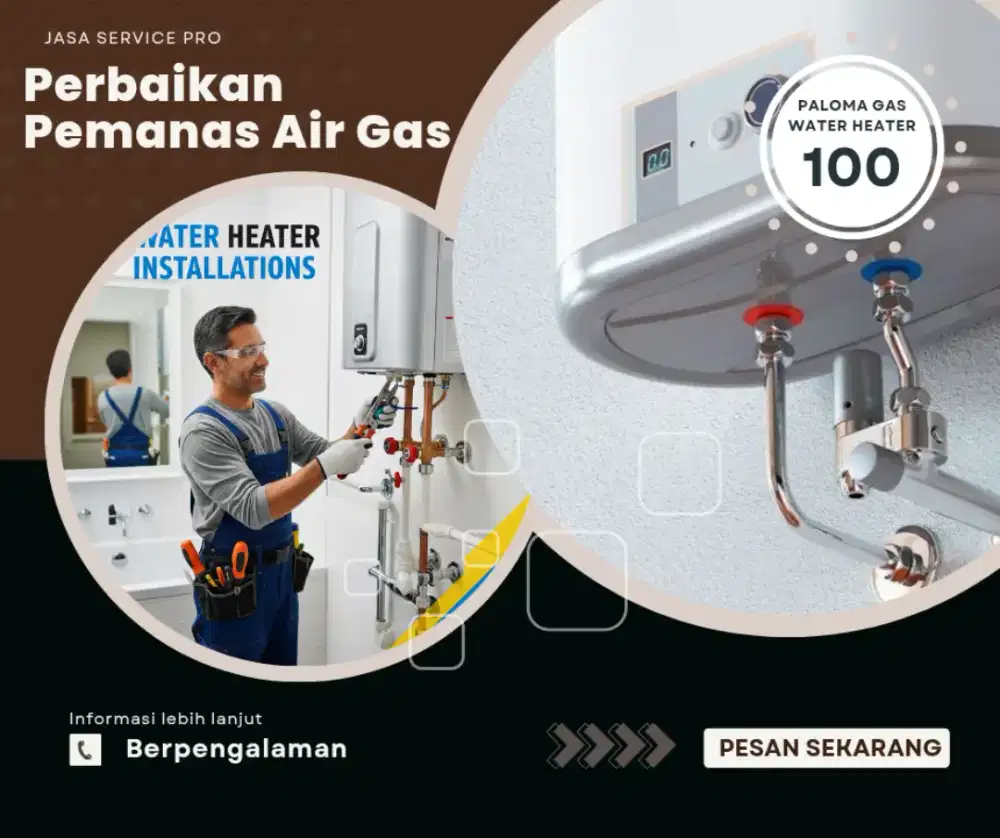 Service Water Heater Gas - Perbaikan Sistem Mesin Pemanas Air
