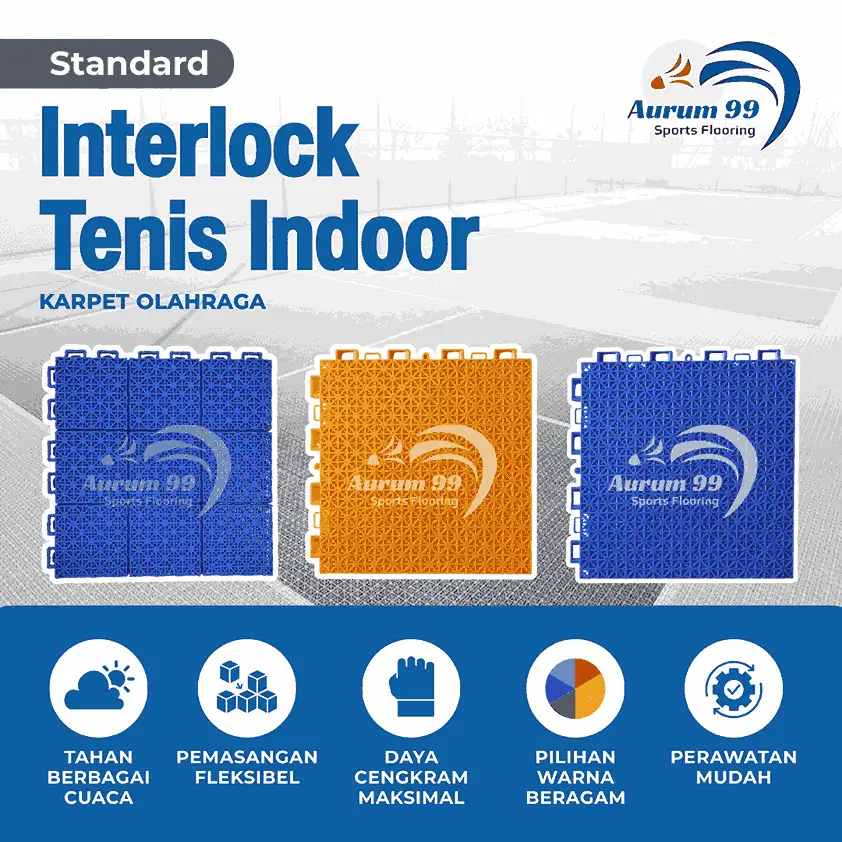 Interlock Lapangan Tenis (Tipe Standard) - Interlock Tennis Indoor