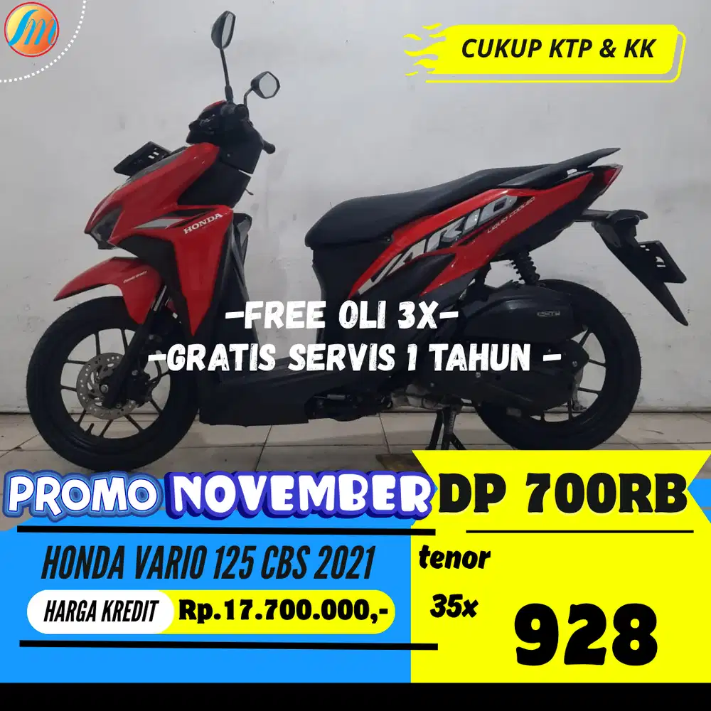 DP 700RIBU HONDA VARIO 125 CBS 2021 ANGSURAN SANGAT RINGAN BERGARANSI