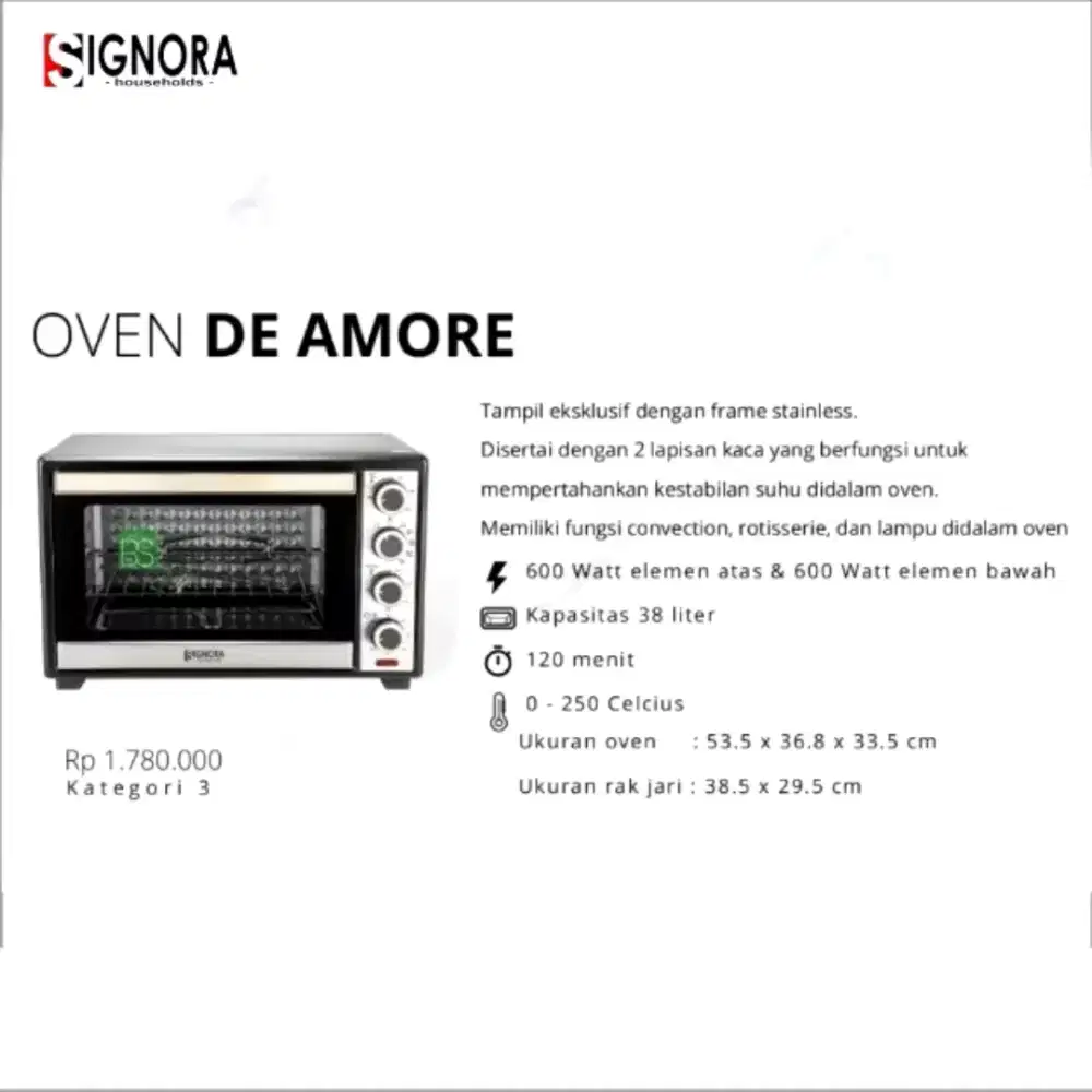Oven Listrik/oven signora/oven signora De amore