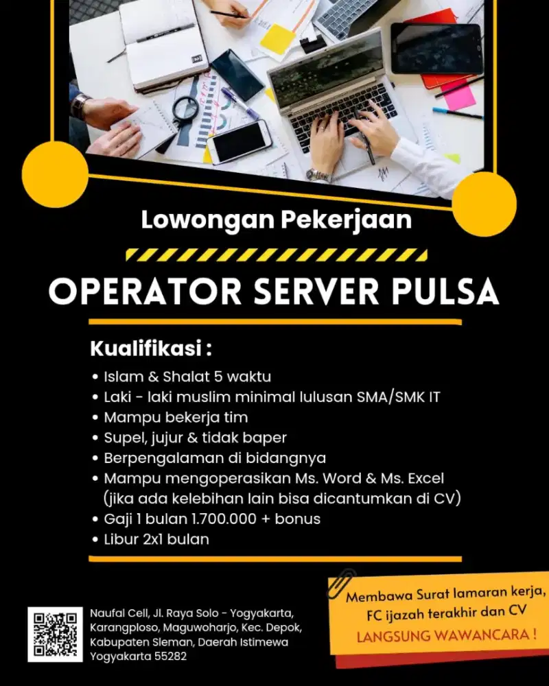 Loker jaga server pulsa