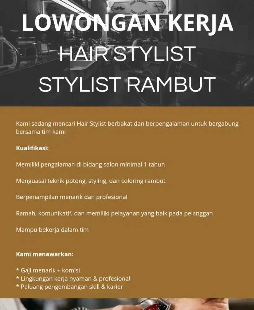 Hair Stylist/ Stylist Rambut