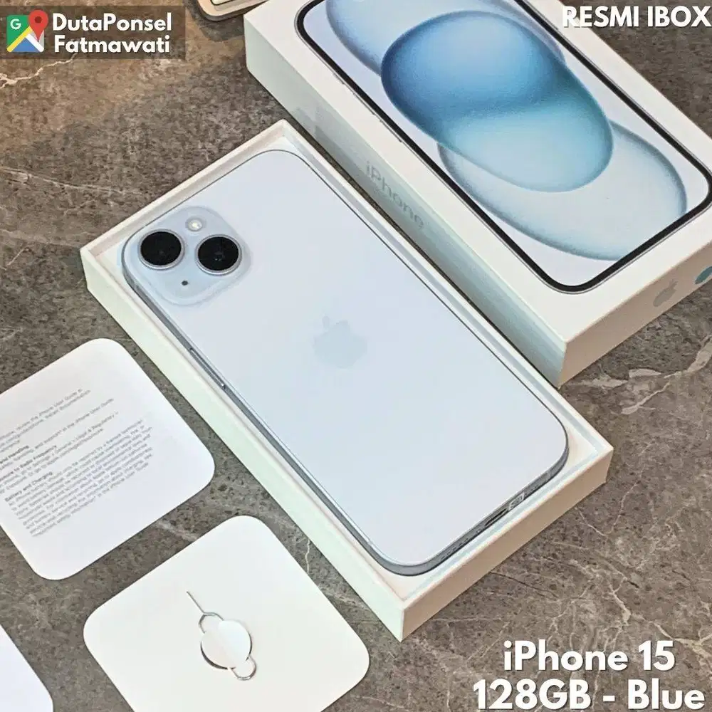 IPHONE 15 128GB BLUE RESMI IBOX GARANSI ON 2026