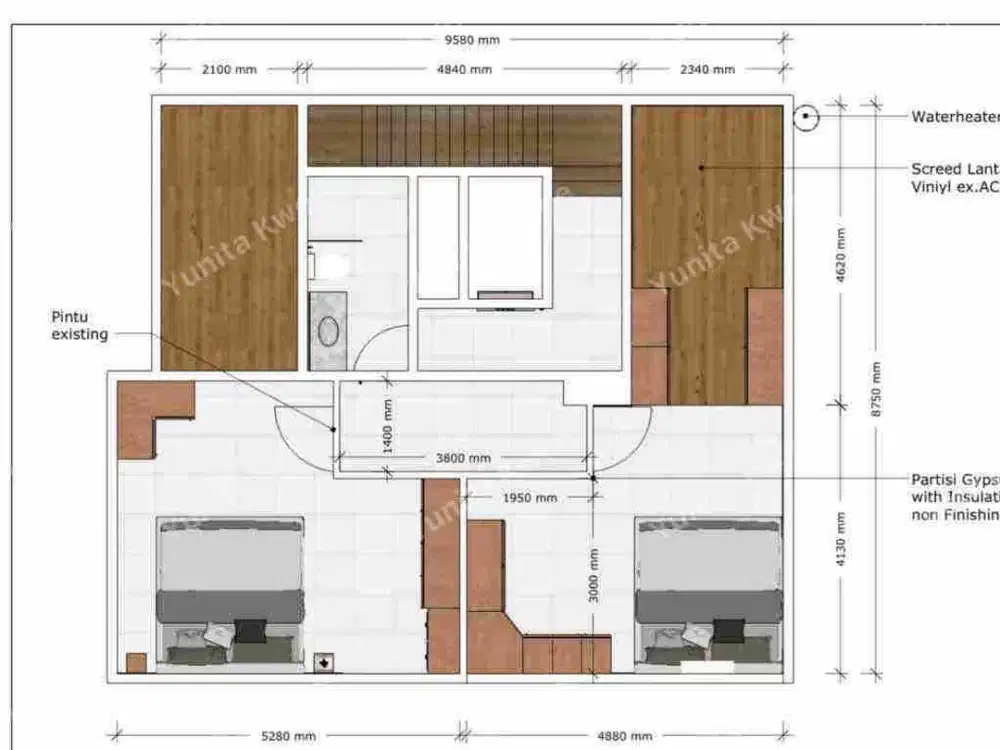 rumah town house Springhill Kemayoran Bu mewah minimalis