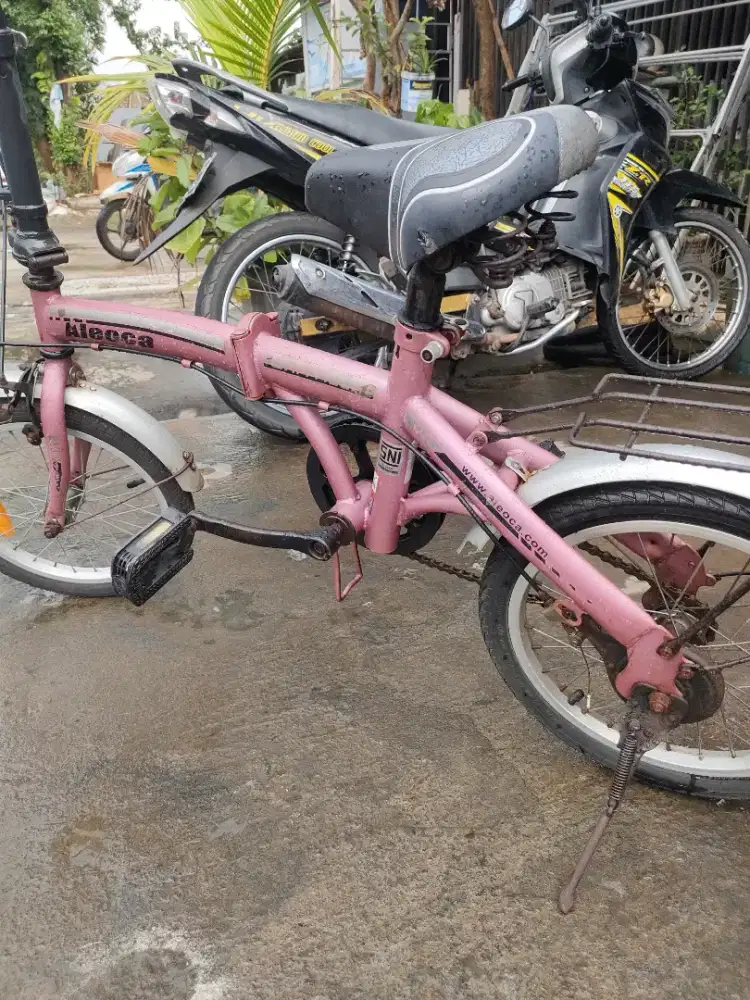 Sepeda lipat r 16 merk Aleoca semua normal jamin 350rbsiap gowes