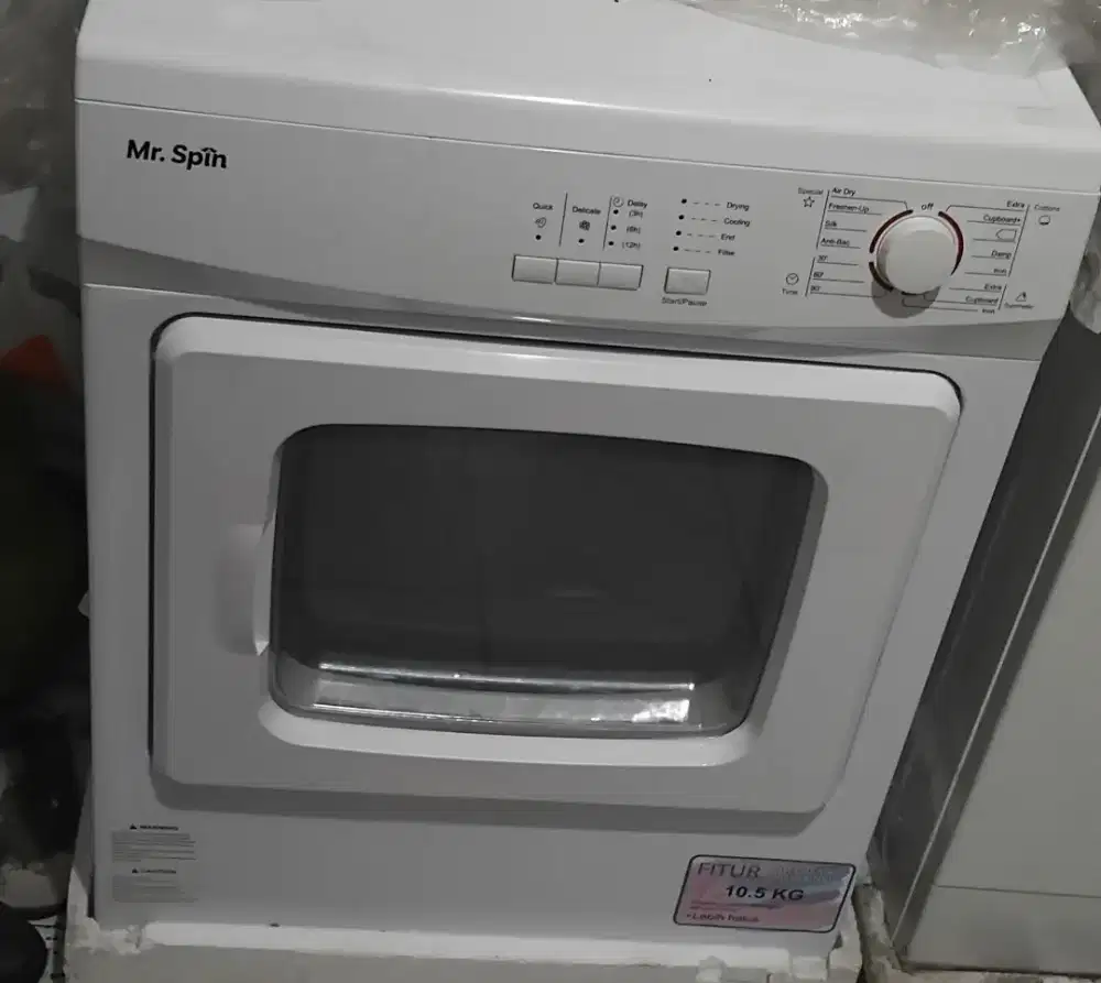 Mesin Pengering Mr Spin 10.5Kg Baru, Modif Gas Hemat Listrik