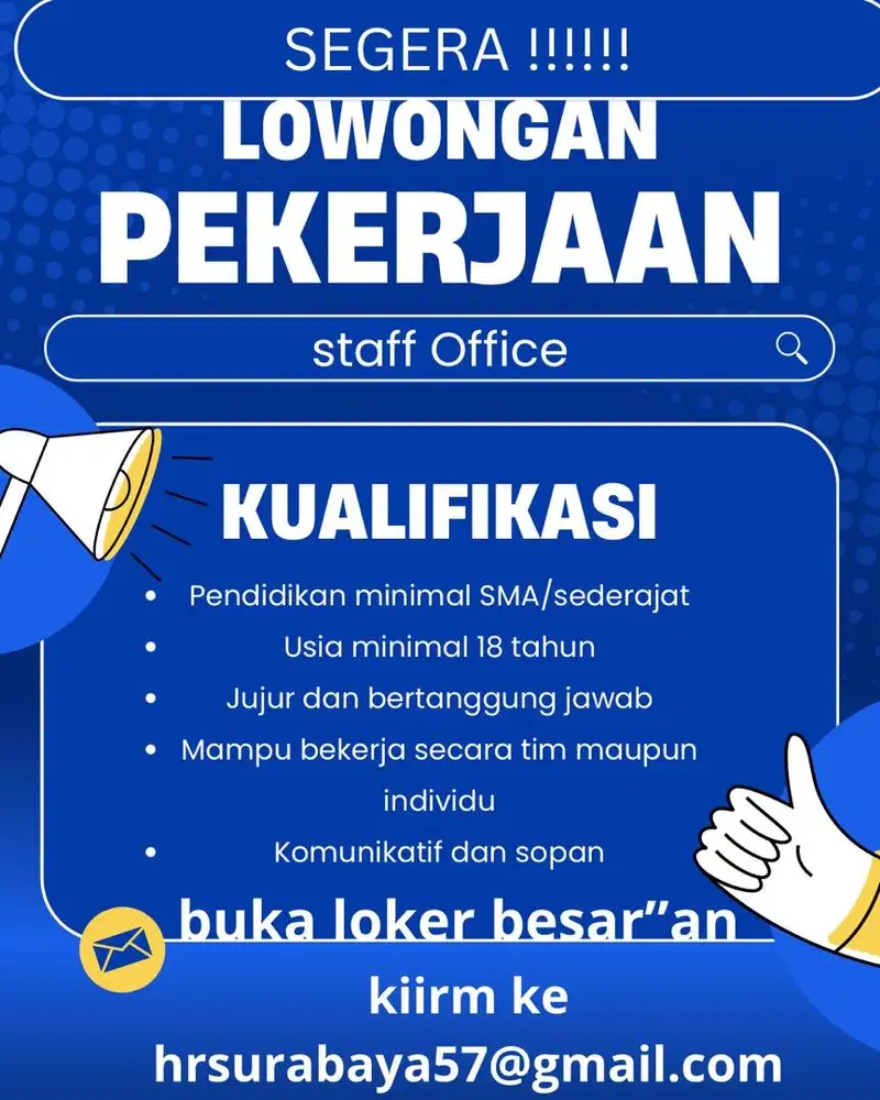 info loker staff office