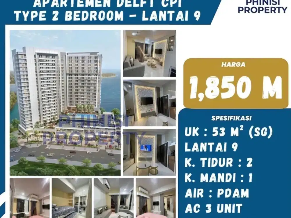 DIJUAL APARTMENT MURAH TYPE 2 BADROOM DI DELFT APARTMENT