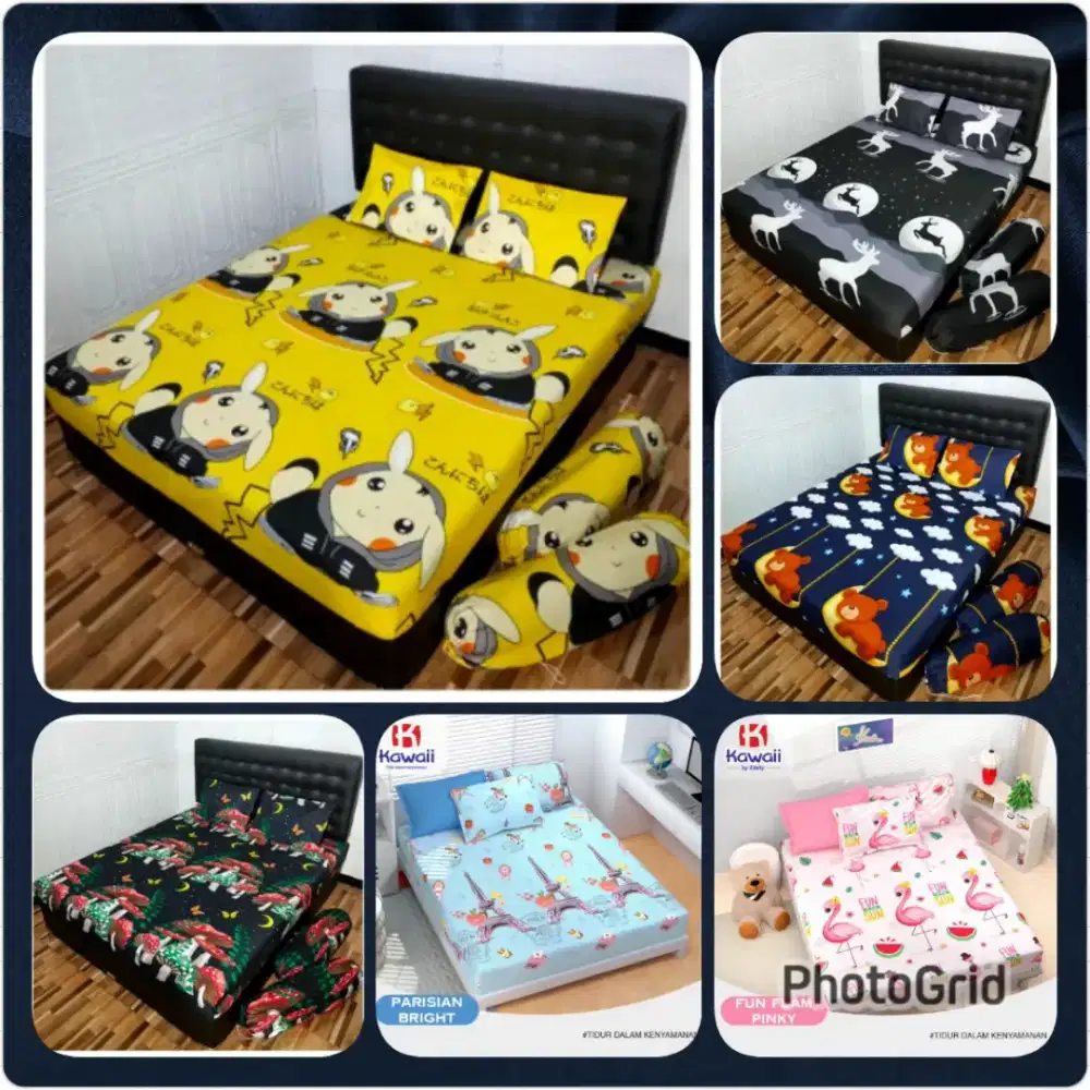 Sprei motif dan bedcover set