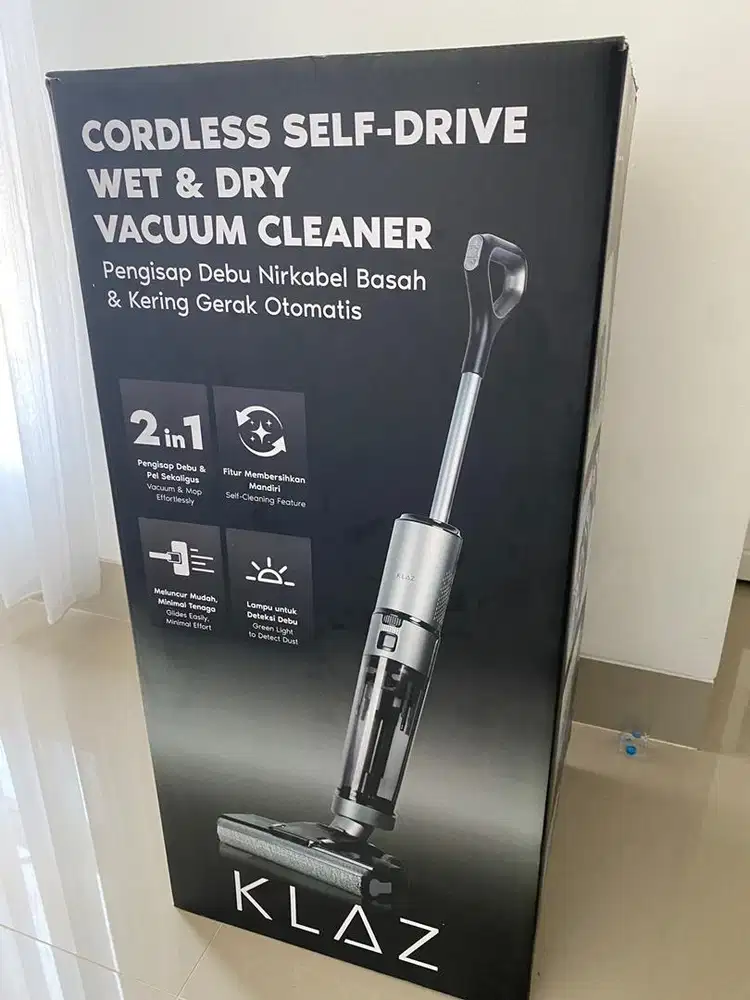 Klaz Vacuum Cleaner Wet & Dry Cordless Self Drive