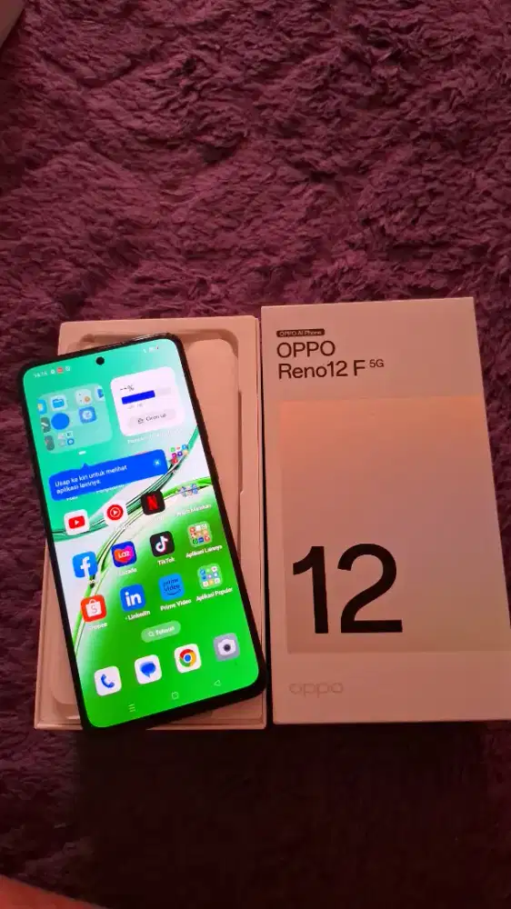 oppo reno 12f 5g 12/256 fullshet like new nominus
