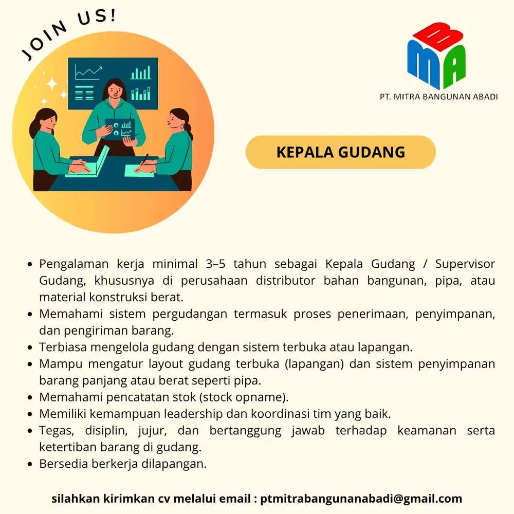 KEPALA GUDANG / HEAD OF WAREHOUSE