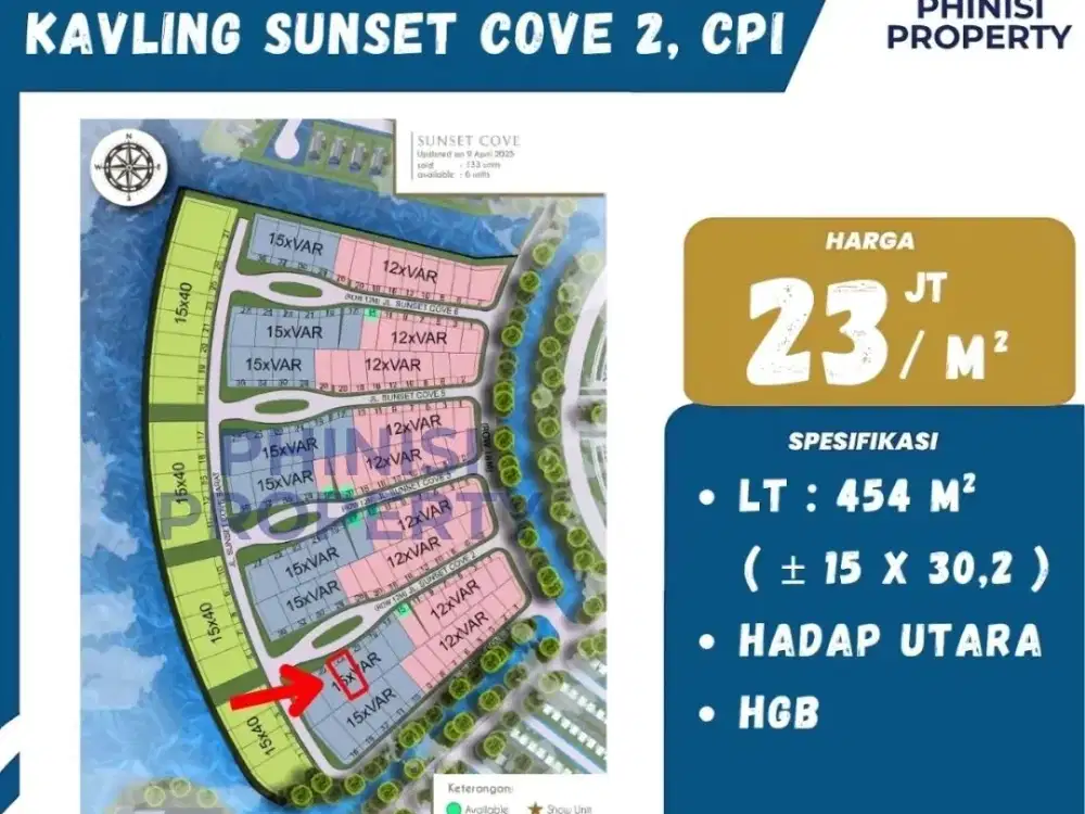 DIJUAL KAVLING MURAH CUMA 23 JUTAAN PERMETER DI SUNSET COVE 2
