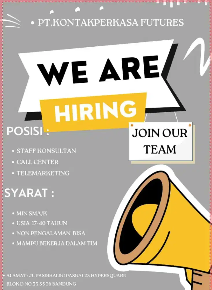 info loker bandung gratis