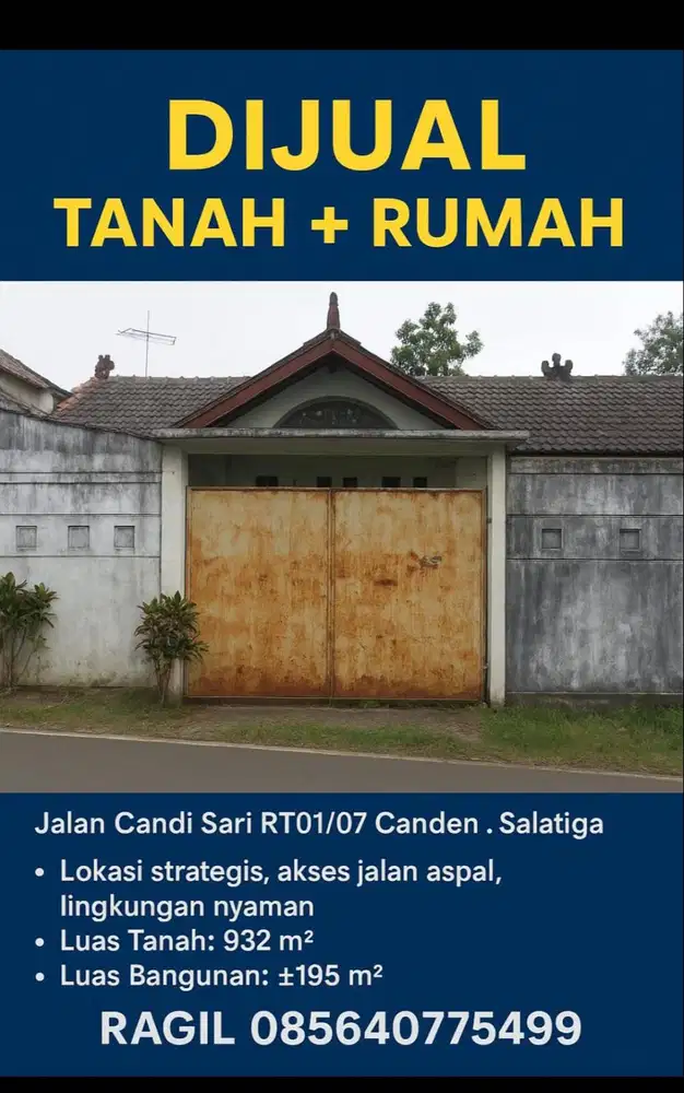 DIJUAL TANAH dan BANGUNAN STRATEGIS DI KOTA SALATIGA