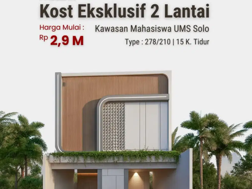 Area Kampus UMS Kost Eksklusif Pesan Bangun Siap Untung Tiap Tahun
