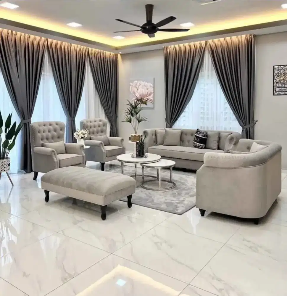 Sofa chesterfiled 3d, 1d 2wings, 1puk panjang