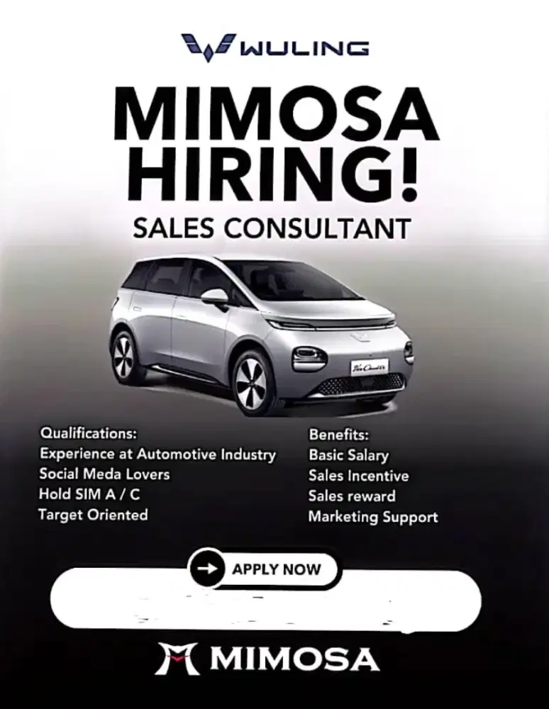 Lowongan Pekerjaan Marketing Wuling