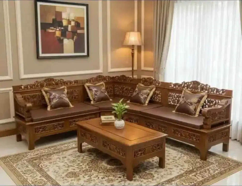 Kursi jati sudut rahwana