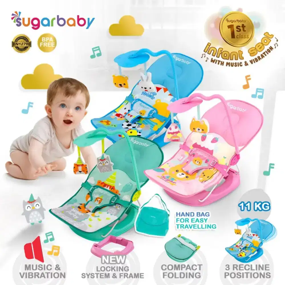 Sugar baby infant seat / bouncer tempat duduk bayi
