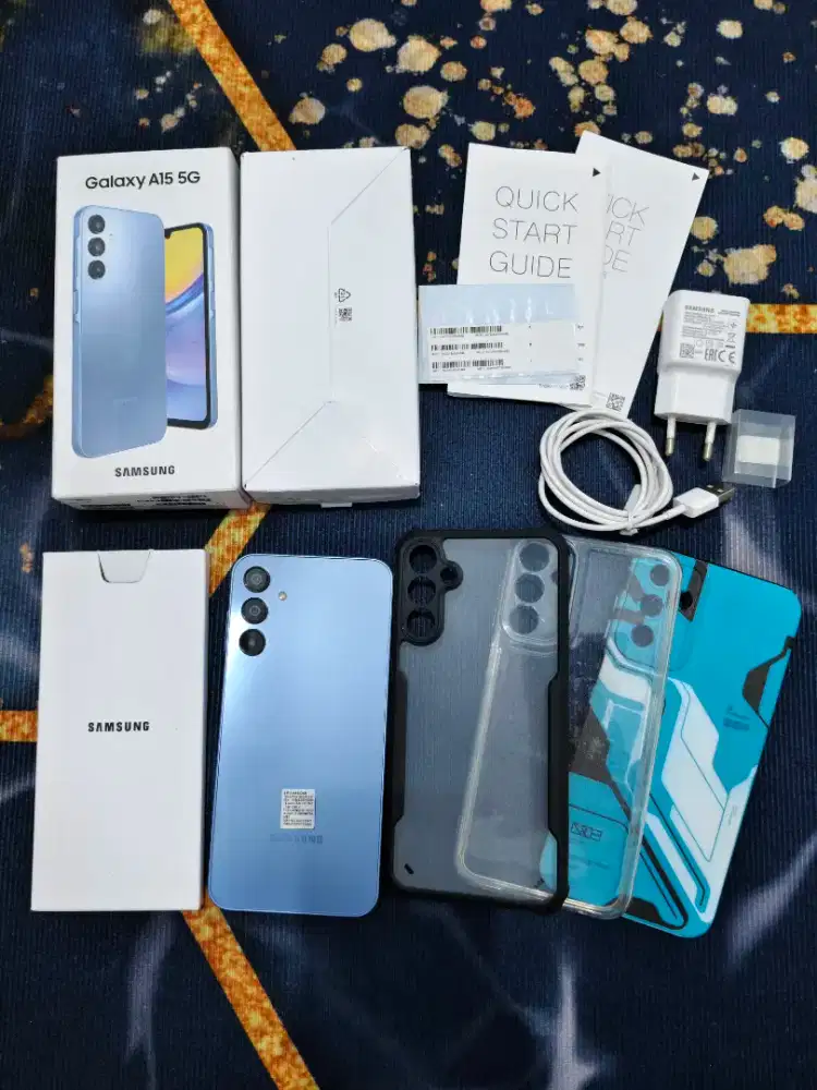 Samsung A15 5G 8GB - 256GB Blue Fullset Mulus 
Free Adaptor Charger
