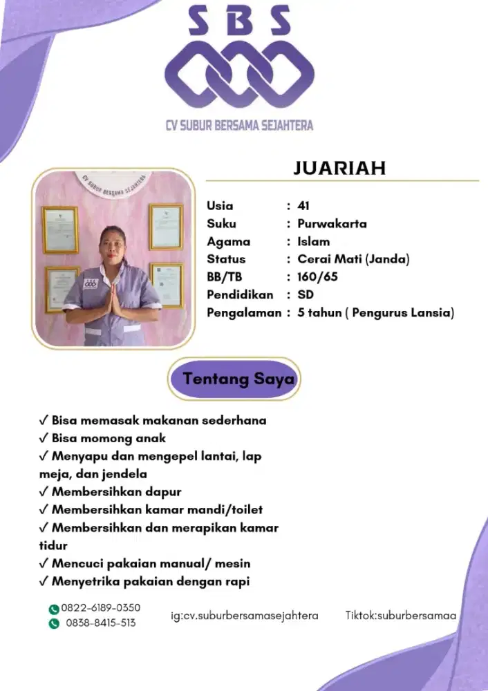 penyaluran jasa art/ babysitter