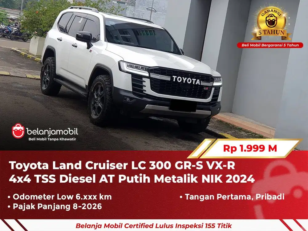 [ GARANSI 5TH ] Toyota Land Cruiser LC 300 GR-S VX-R VXR AT 2024 2025