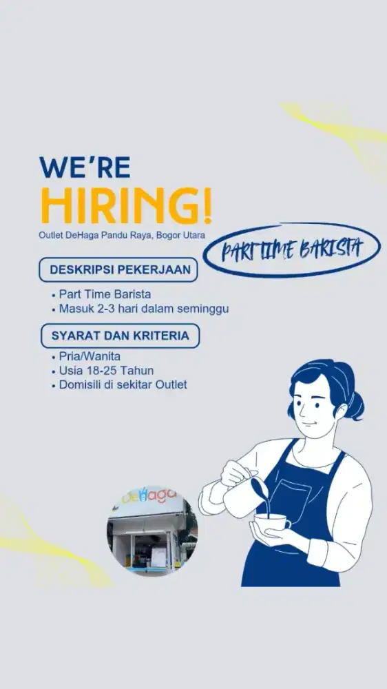 Crew Part Time Barista DeHaga