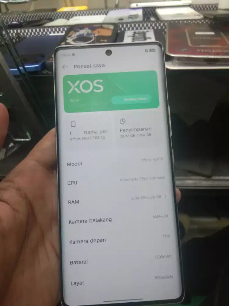 Infinix note 50S 5G fullset garansi masih panjang