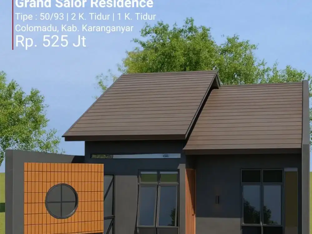 Selatan Hotel Ramada Area Colomadu Rumah Murah Solo Type 50/93