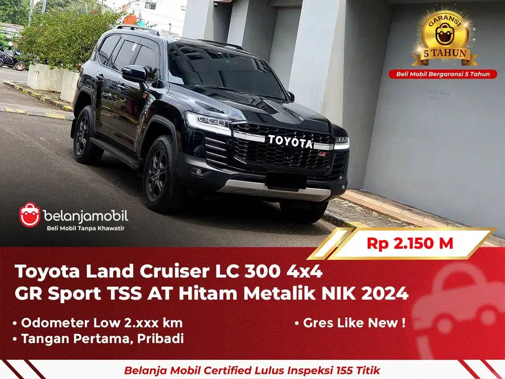 [ GARANSI 5TH ] Toyota Land Cruiser LC 300 4x4 GR Sport AT 2024/2025