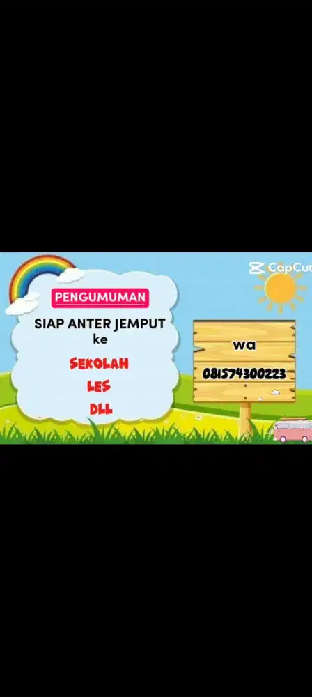 Jasa antar jemput sekolah/les