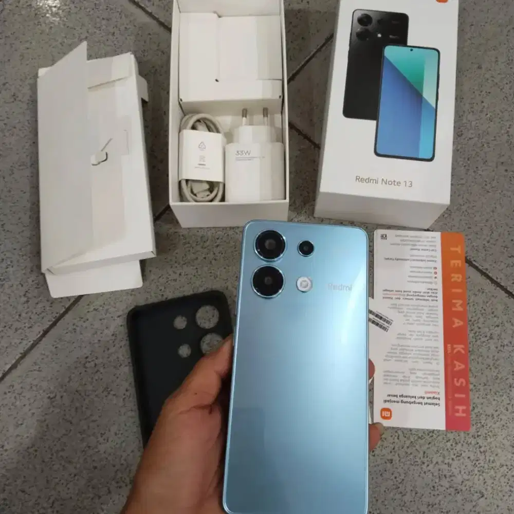 Dijual murah Redmi note 13 (8+8/128) Blue. Fullset.Box. Cas. No. Minus