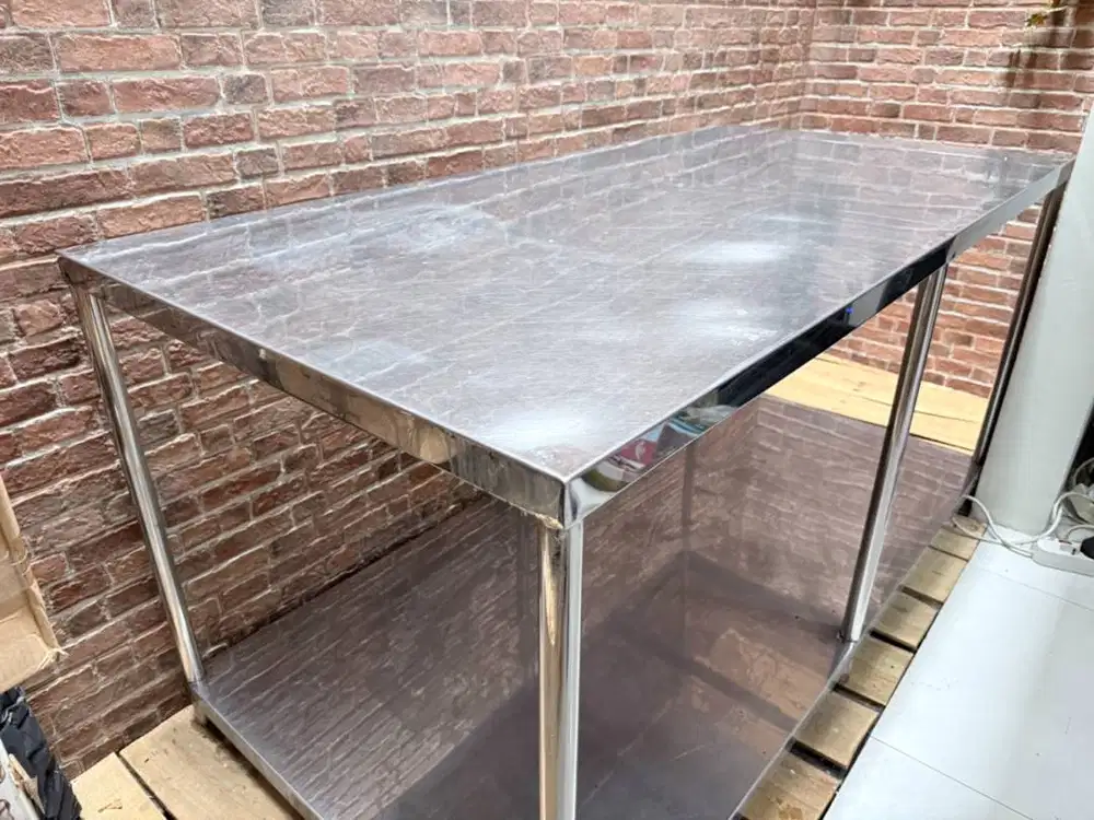 Meja Stainless Work Stainless Steel Table Kondisi Bagus