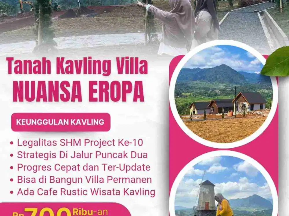 Tanah Kavling Siap Bangun Nuansa EROPA Terjangkau Jakarta sekitar Depok Cibubur Sentul Cibinong Cileungsi Citeureup Bekasi Cibarusah Cikarang Jonggol Cariu Tanjungsari Bogor